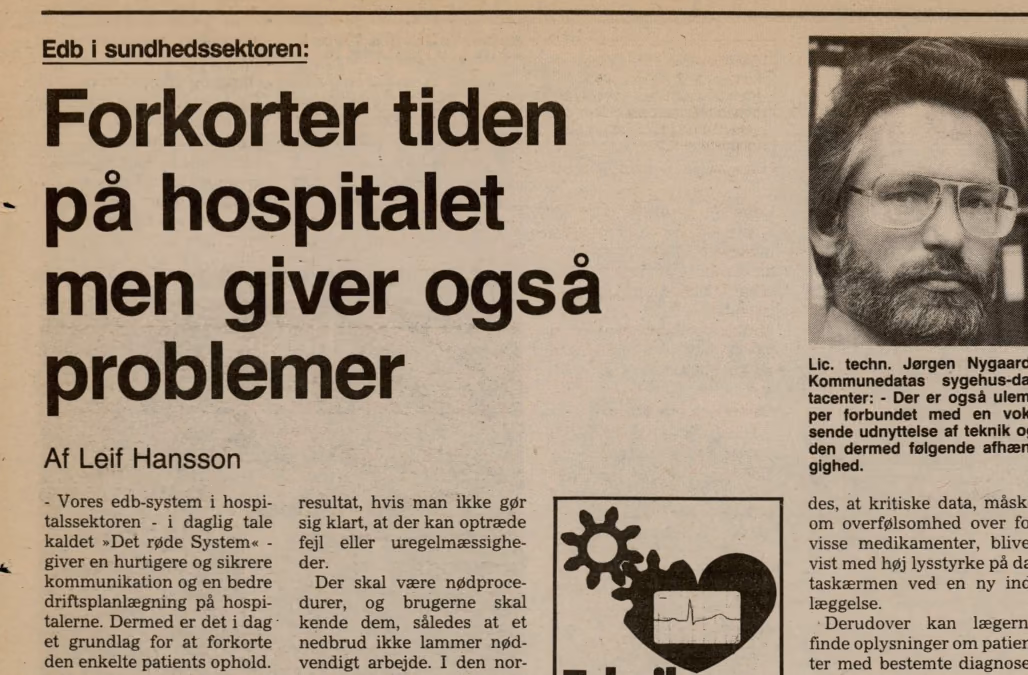 Avisudklip fra Ingeniøren, 17. oktober 1980: Forkorter tiden på hospitalet men giver også problemer